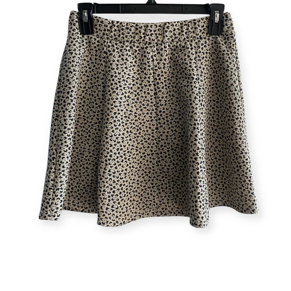 Zara Animal Print Skater Skirt